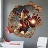 Stickers for Kids: Iron Man Impact Wall Hole 7