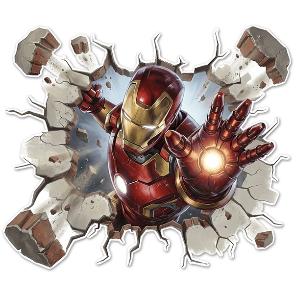 Stickers for Kids: Iron Man Energy Wall Hole