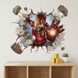 Stickers for Kids: Iron Man Energy Wall Hole 3