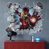 Stickers for Kids: Iron Man Energy Wall Hole 7