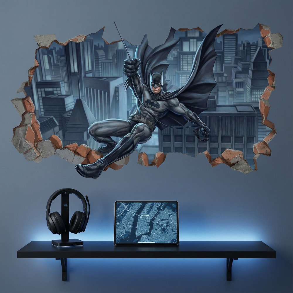 Wall Stickers: Batman Justice Wall Hole