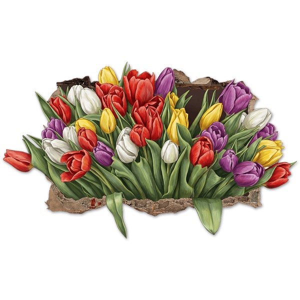 Wall Stickers: Eternal Tulips Wall Hole
