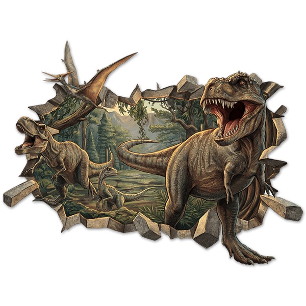 Stickers for Kids: Wall Hole Dinosaurs T-Rex