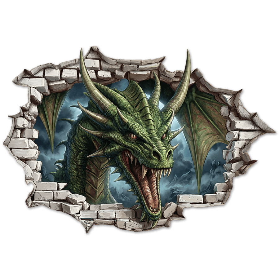 Stickers for Kids: Wall Hole Ancient Dragon