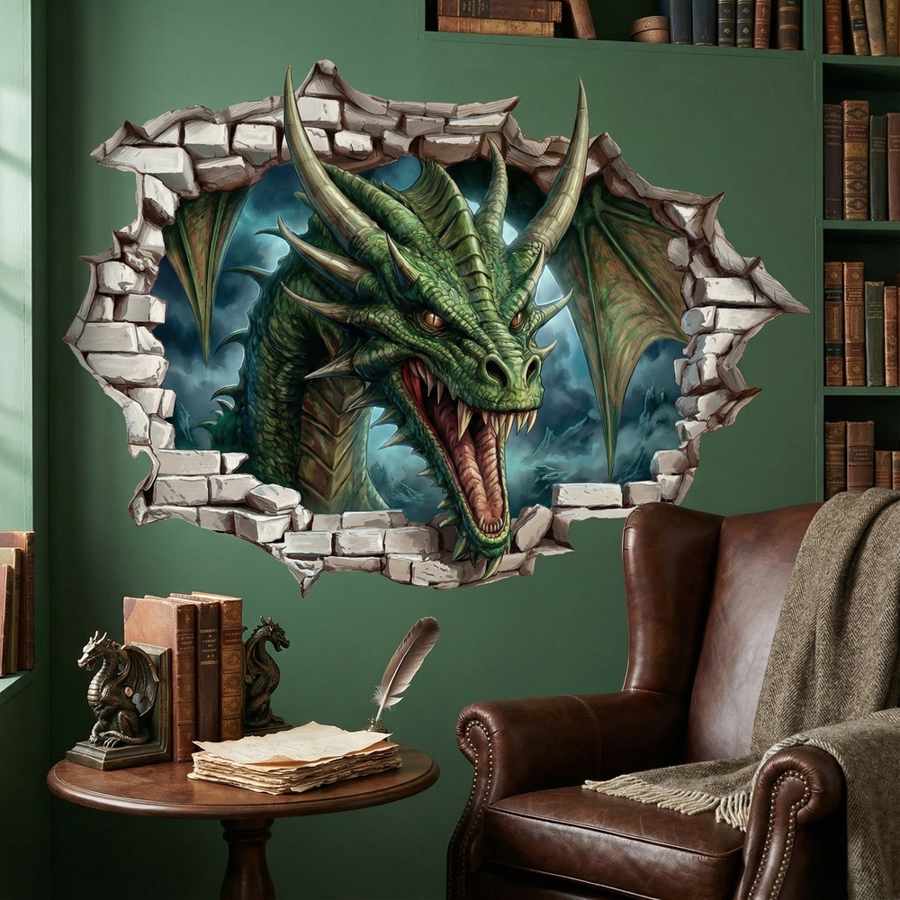 Stickers for Kids: Ancestral Dragon Wall Hole