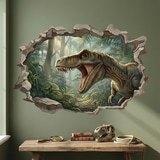 Stickers for Kids: Colossal T-Rex Wall Hole 3
