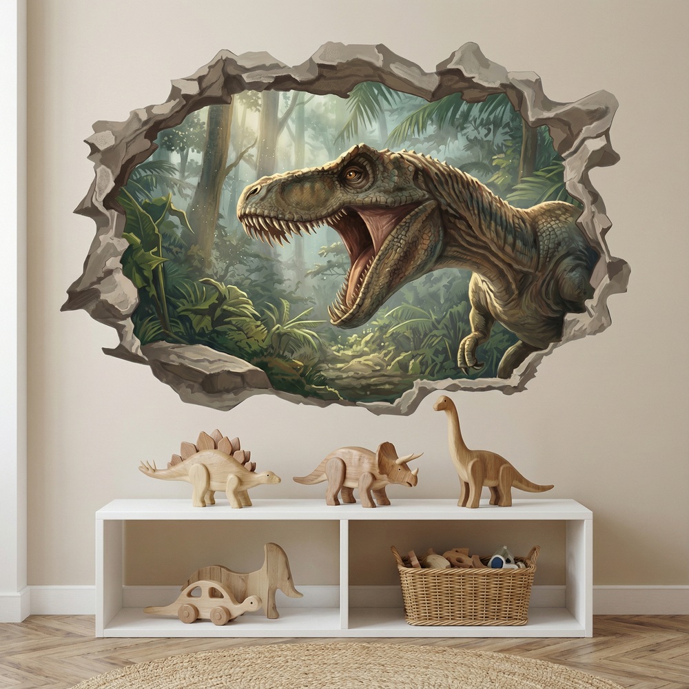 Stickers for Kids: Colossal T-Rex Wall Hole