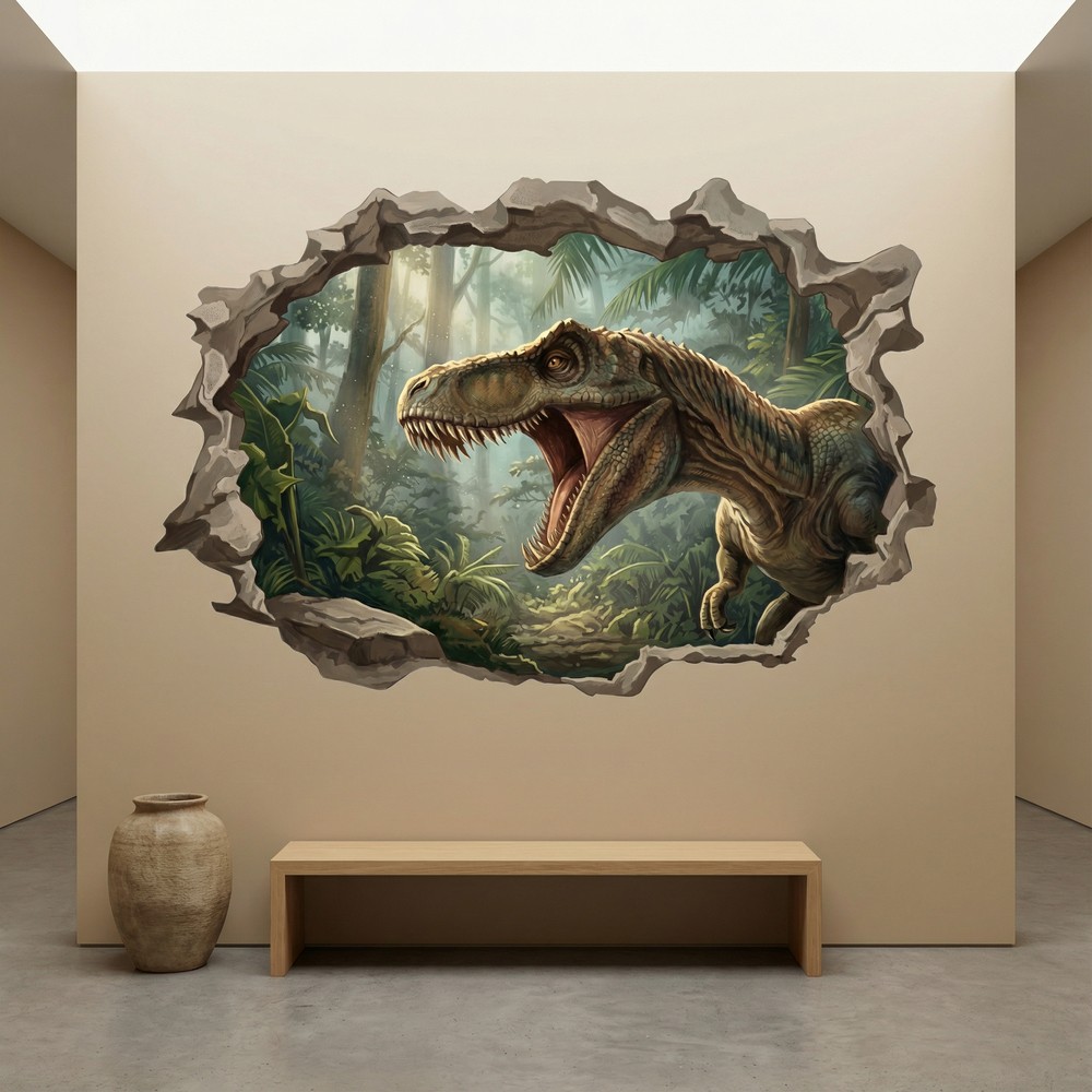 Stickers for Kids: Colossal T-Rex Wall Hole