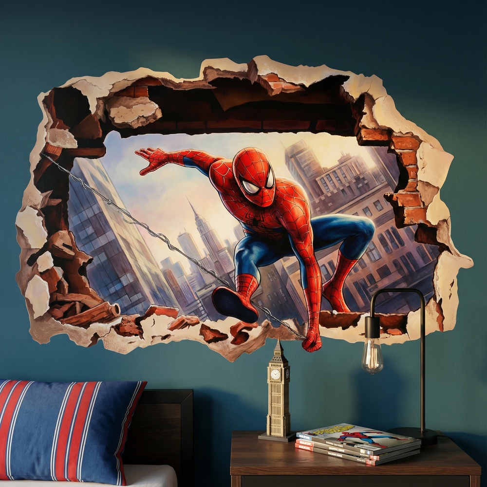 Stickers for Kids: Spider-Man Action Wall Hole