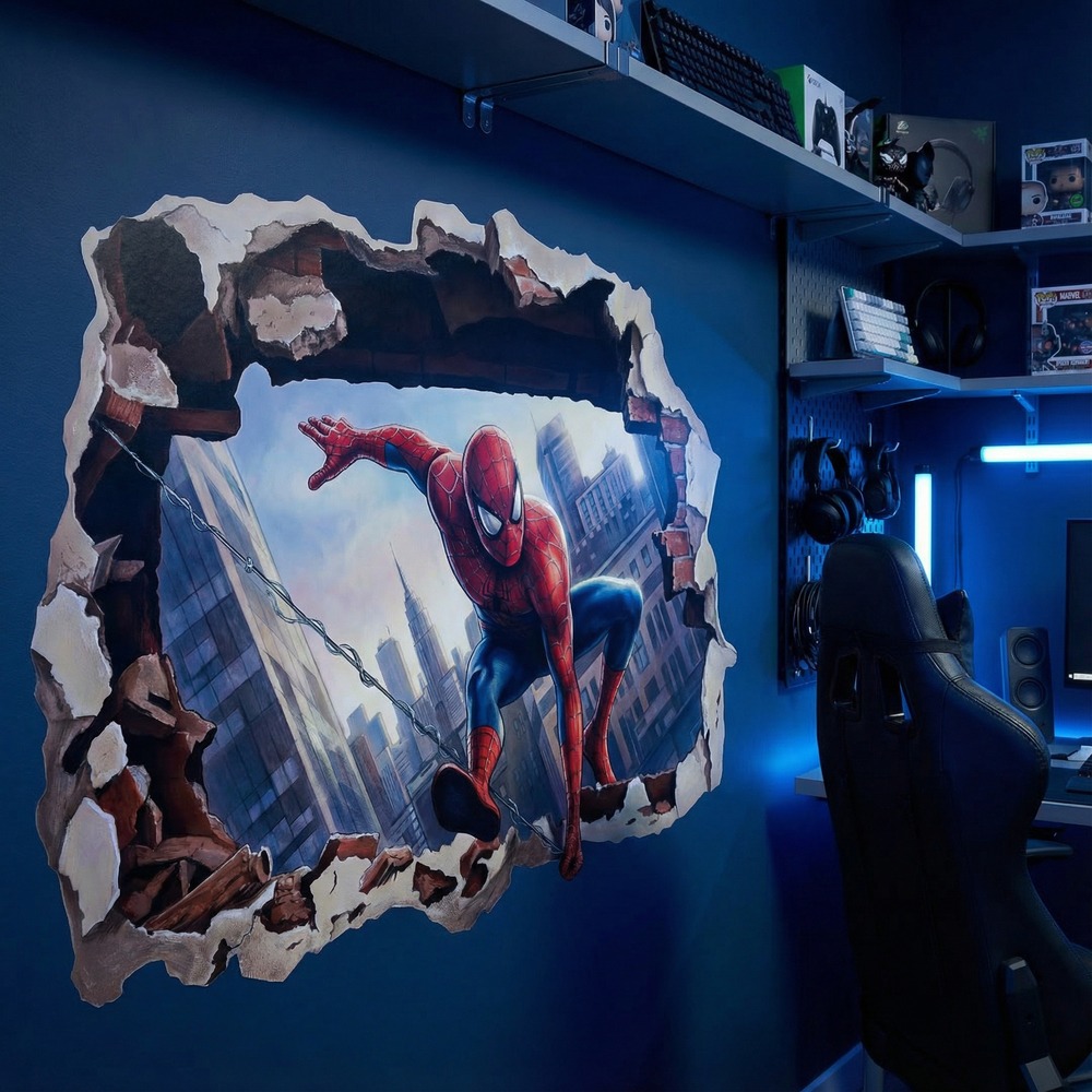 Stickers for Kids: Spider-Man Action Wall Hole