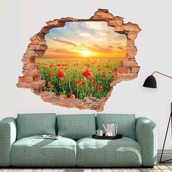 Wall Stickers: Hole Poppy field