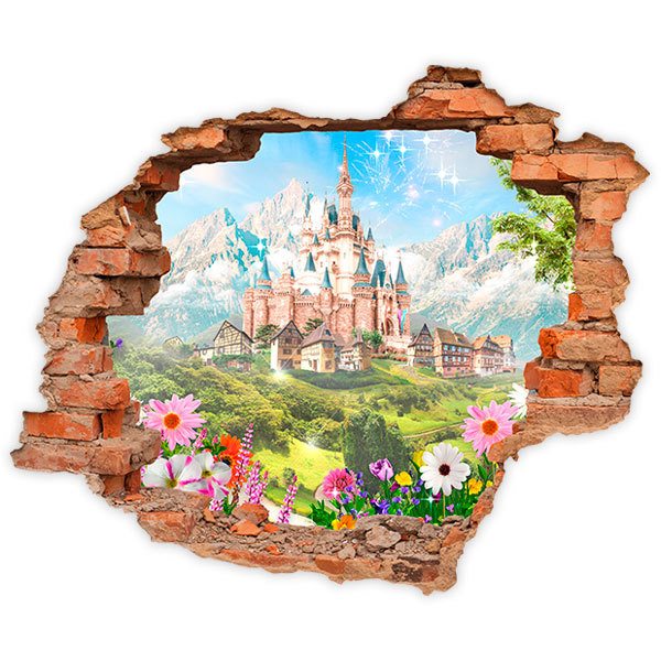 Wall Stickers: Hole Disney Castle