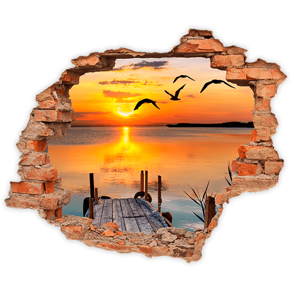 Wall Stickers: Hole Sunset at sea