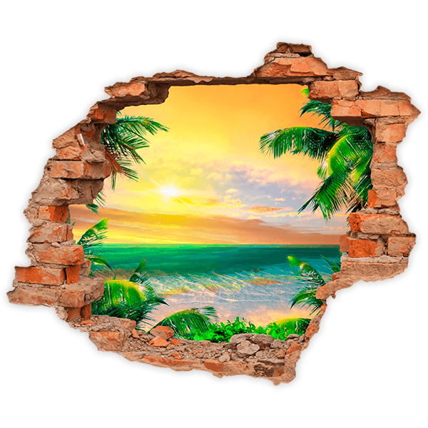Wall Stickers: Hole Sunset in the Caribbean