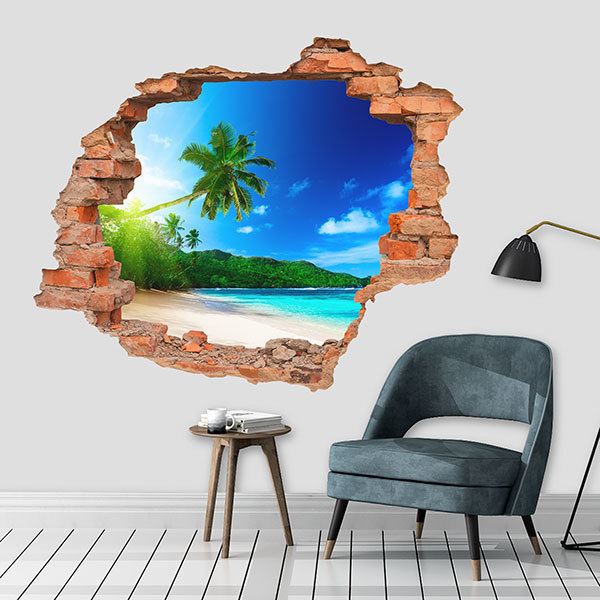 Wall Stickers: Hole Caribbean Beach