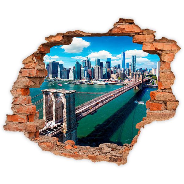 Wall Stickers: Hole Brooklyn Bridge