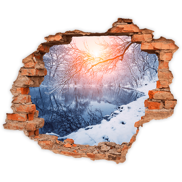 Wall Stickers: Hole Snowy landscape