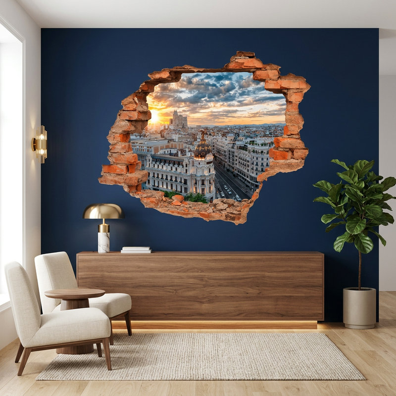 Wall Stickers: Hole Great Route of madrid