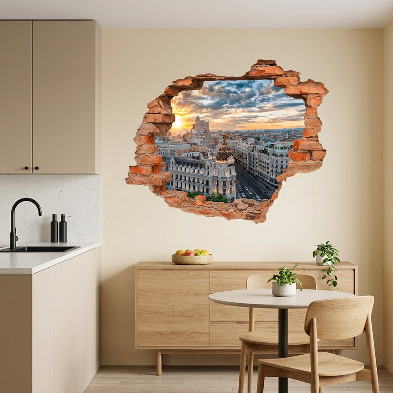 Wall Stickers: Hole Great Route of madrid