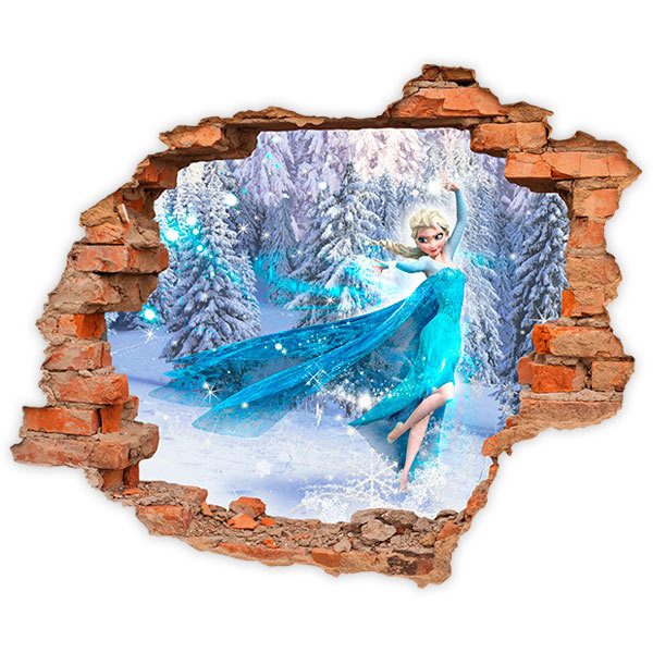 Wall Stickers: Hole Elsa from Frozen, Disney