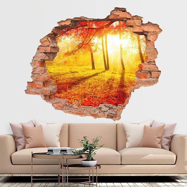 Wall Stickers: Hole Autumn sunset