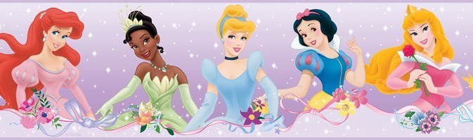 Stickers for Kids: Wall border Disney princesses