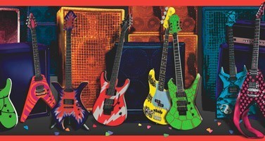 Wall Stickers: Wall border Guitars