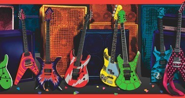 Wall Stickers: Wall border Guitars