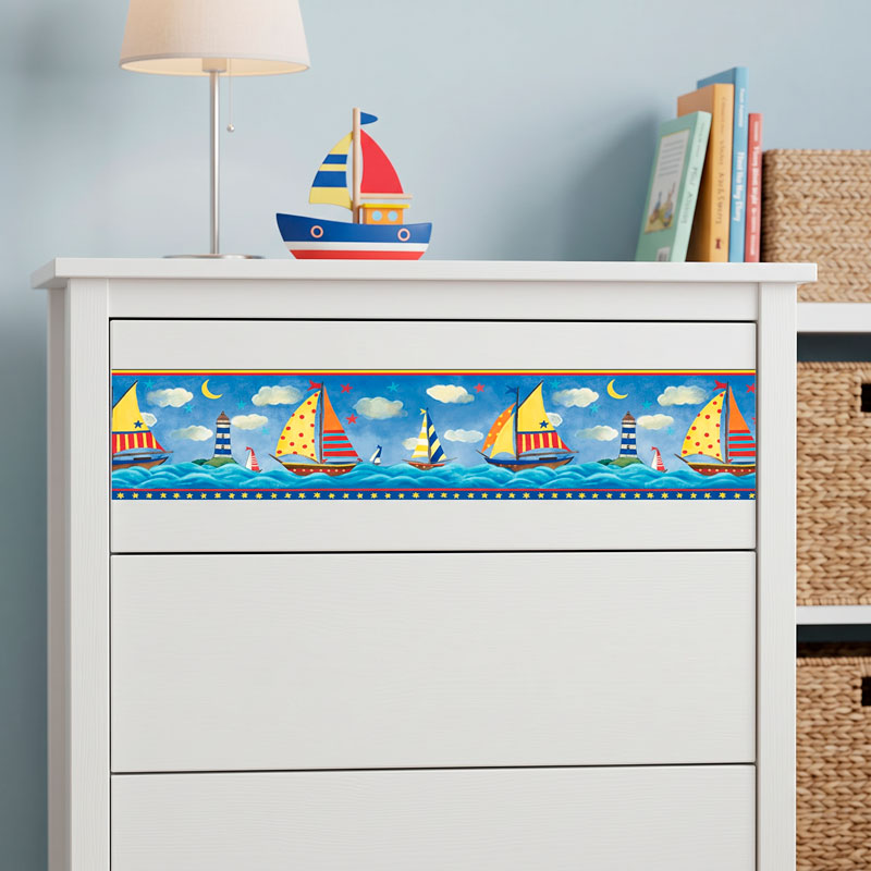 Wall border Colorful Boats 6/14