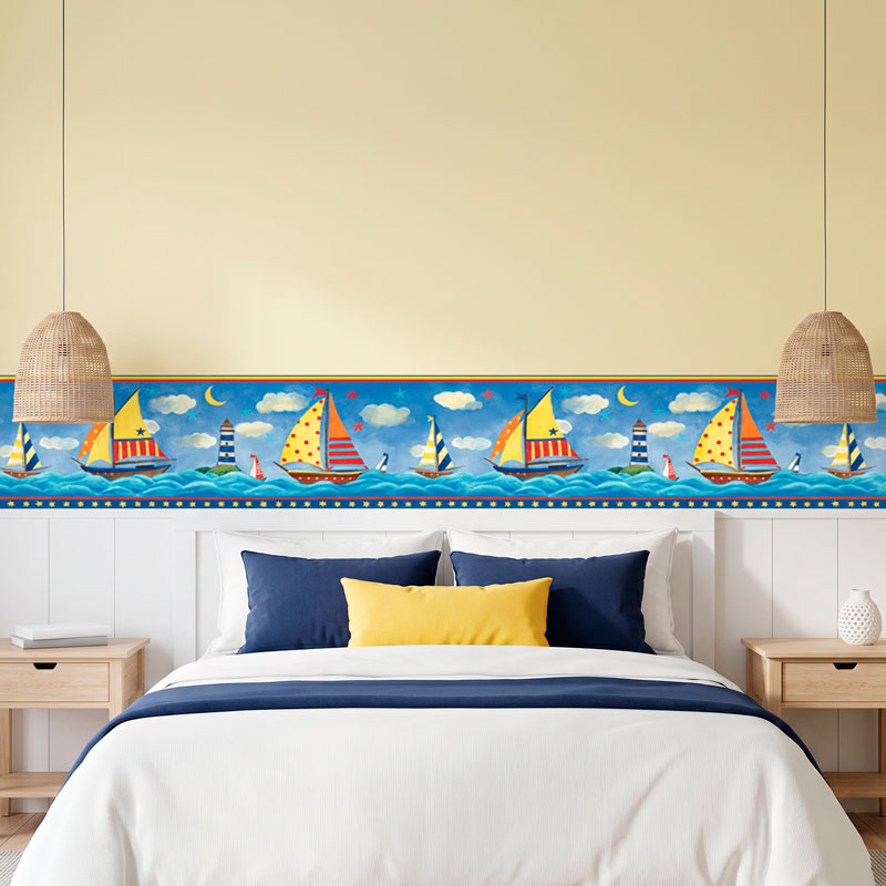 Wall border Colorful Boats 8/14