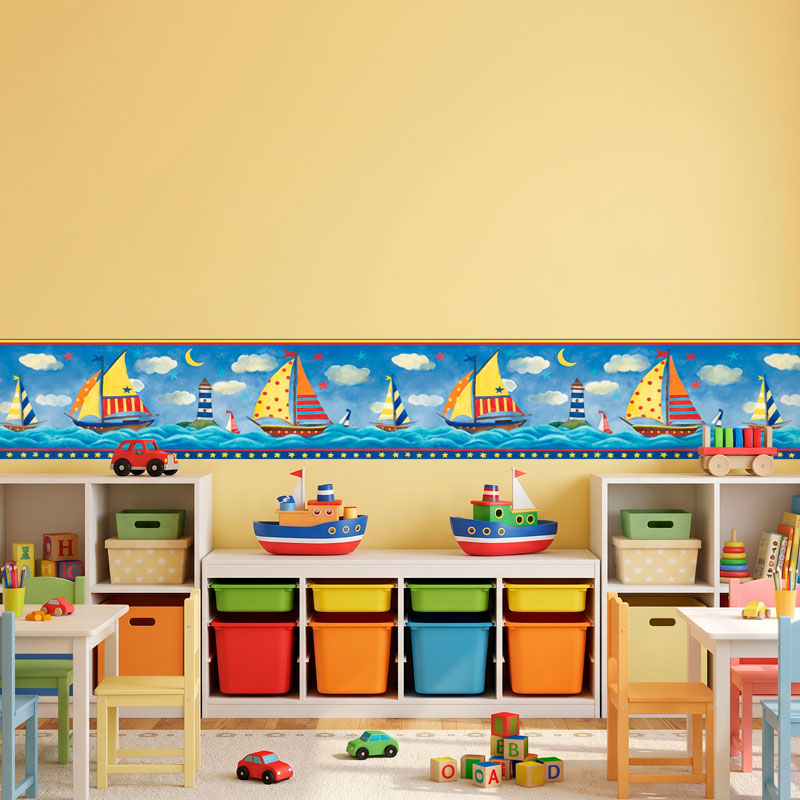 Wall border Colorful Boats 9/14