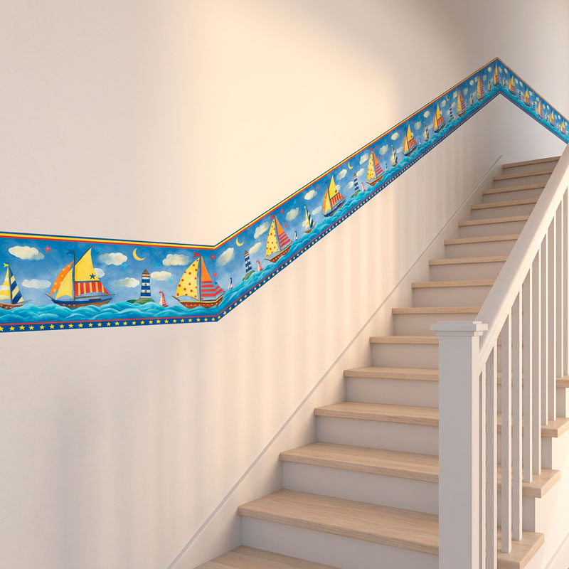 Wall border Colorful Boats 10/14