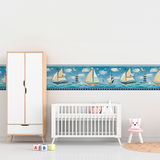 Stickers for Kids: Boats Wall Border 3