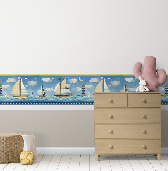 Stickers for Kids: Wall border boats