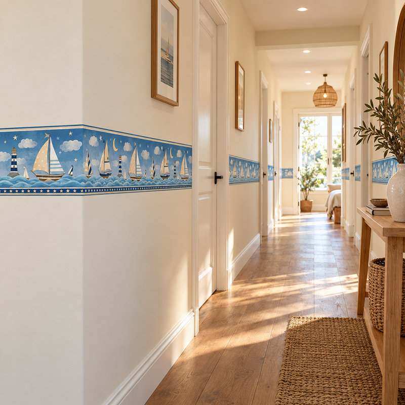 Stickers for Kids: Boats Wall Border