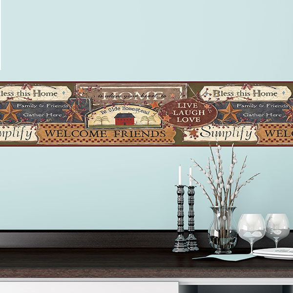 Wall Stickers: Wall border welcome 1