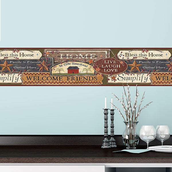 Wall Stickers: Wall border welcome