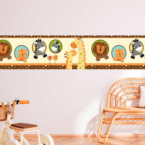 Stickers for Kids: Wall border infant animals