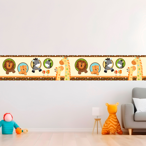 Stickers for Kids: Wall border infant animals