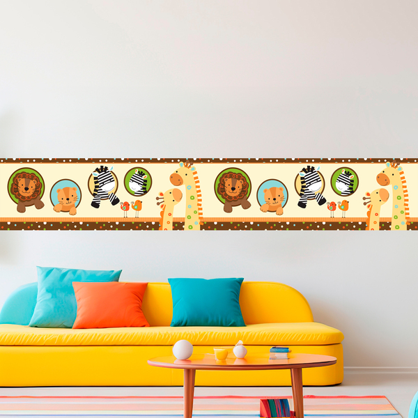 Stickers for Kids: Wall border infant animals