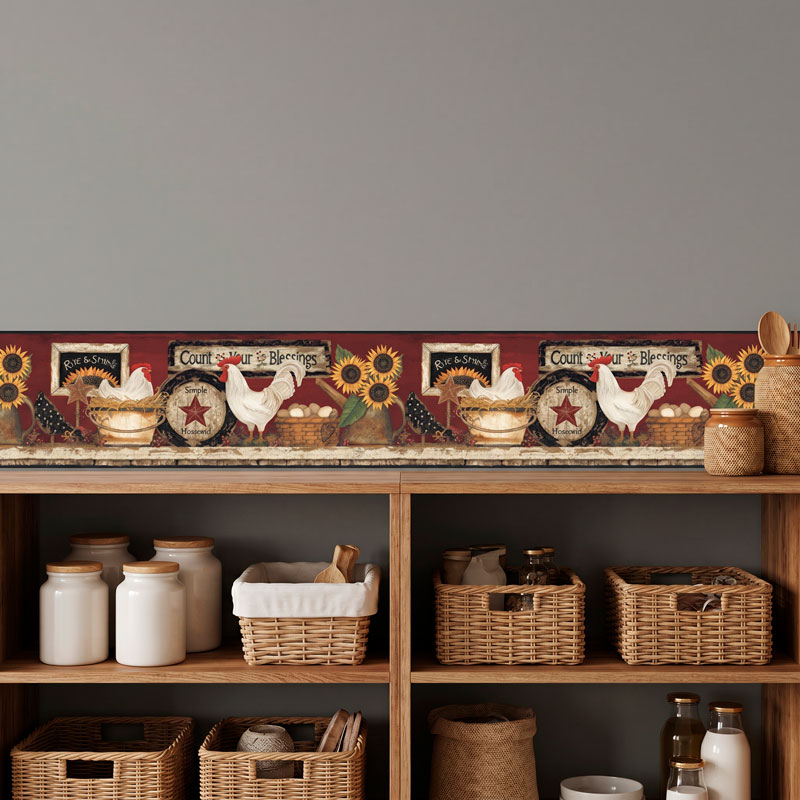 Wall border Eggs and chickens 6/15