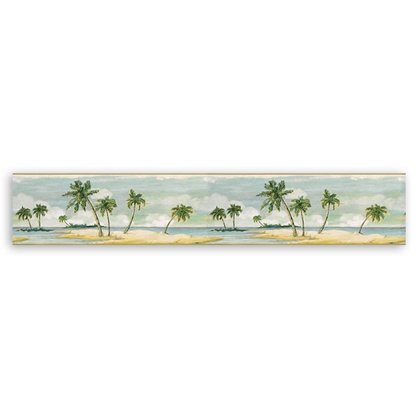 Wall Stickers: Wall Border palm trees