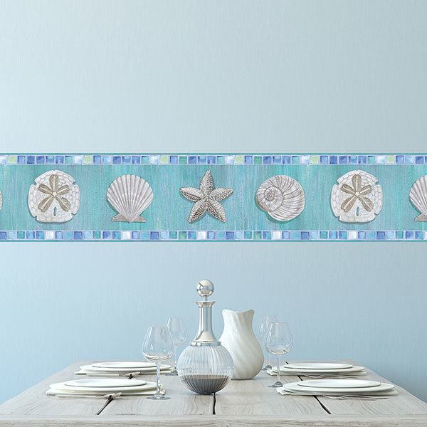 Wall Stickers: Wall border seashells