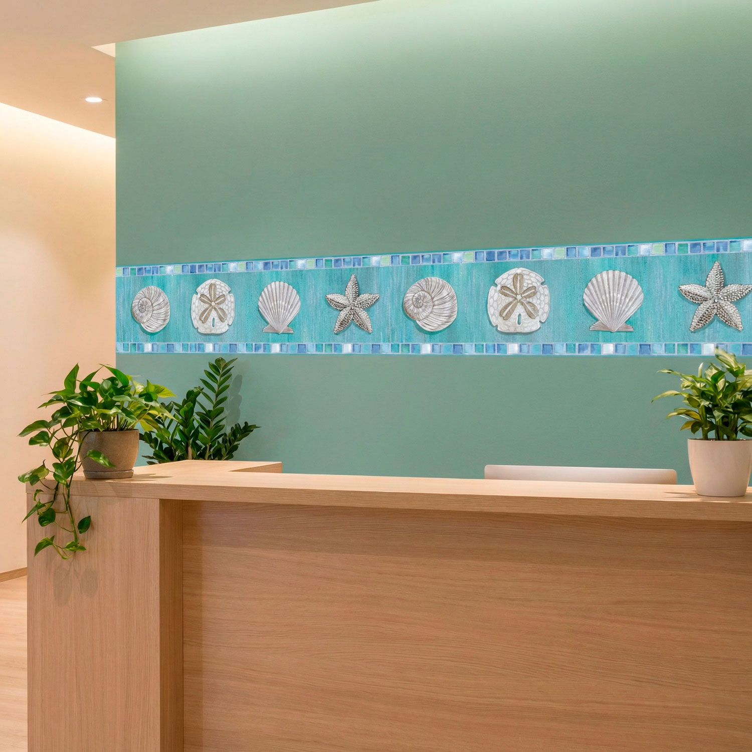 Wall Stickers: Wall border seashells