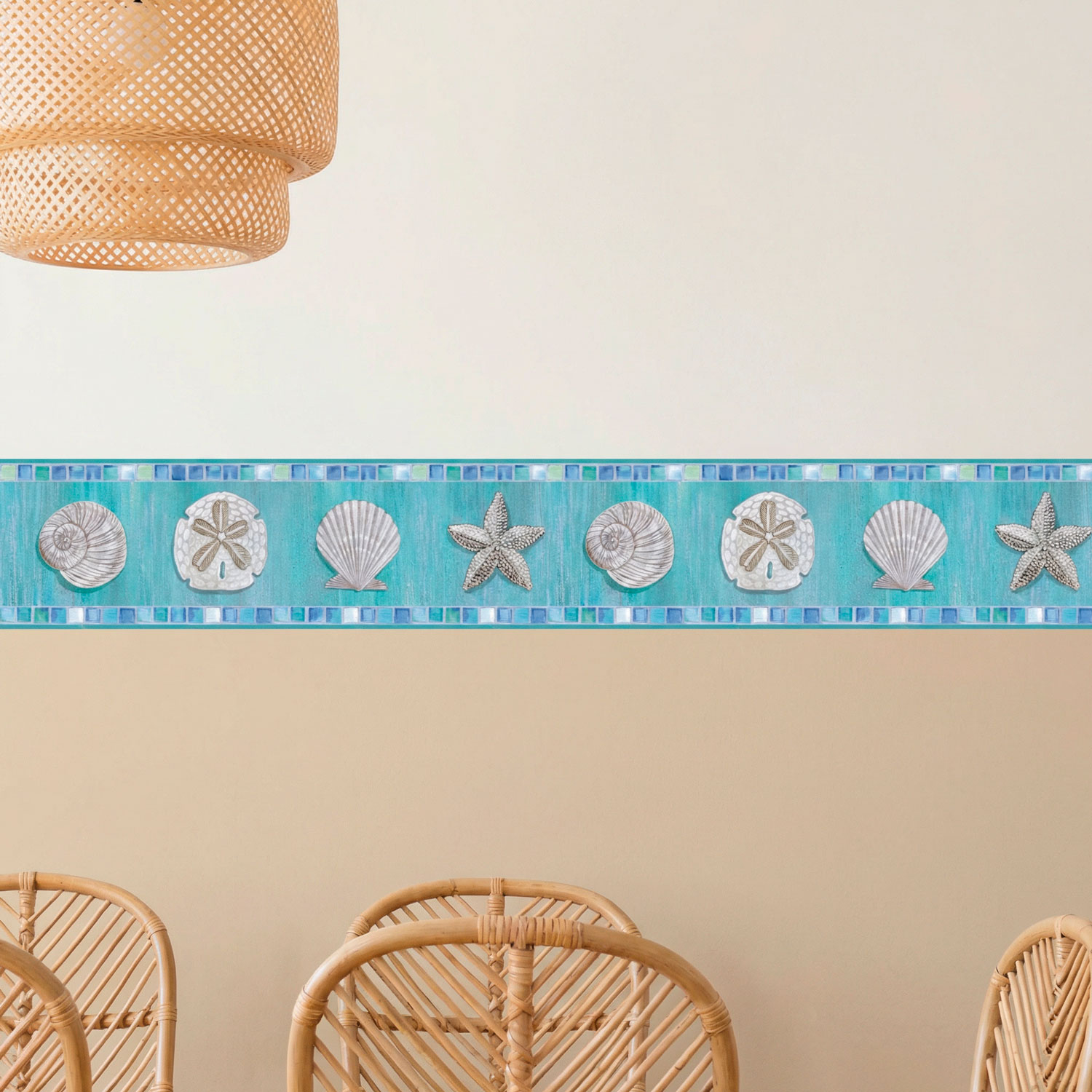 Wall Stickers: Wall border seashells