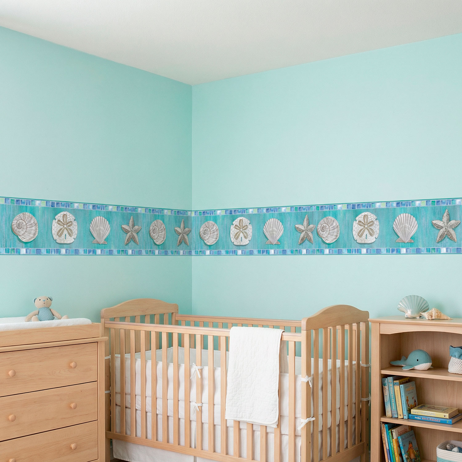 Wall Stickers: Wall border seashells