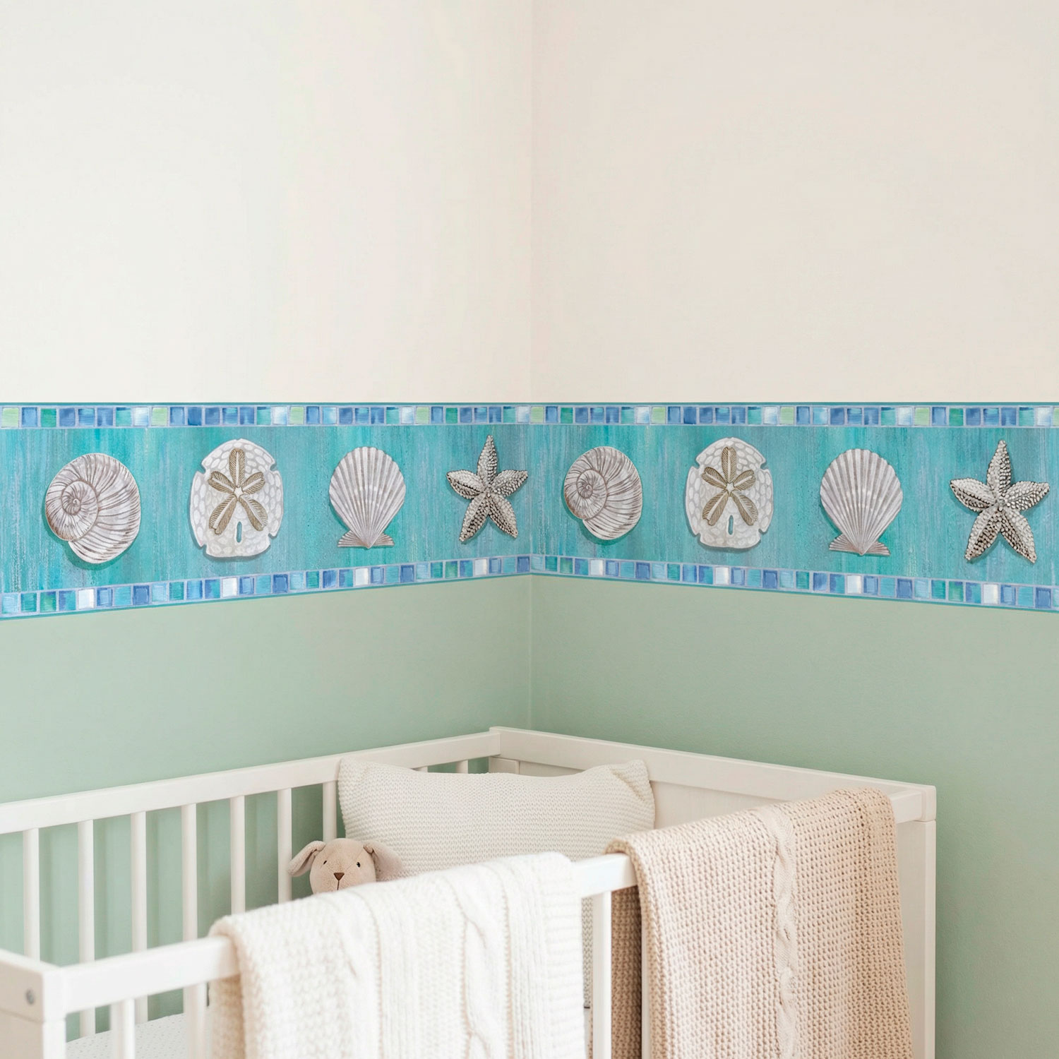 Wall Stickers: Wall border seashells