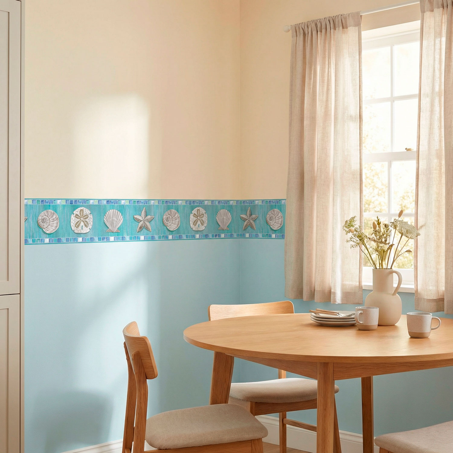 Wall Stickers: Wall border seashells