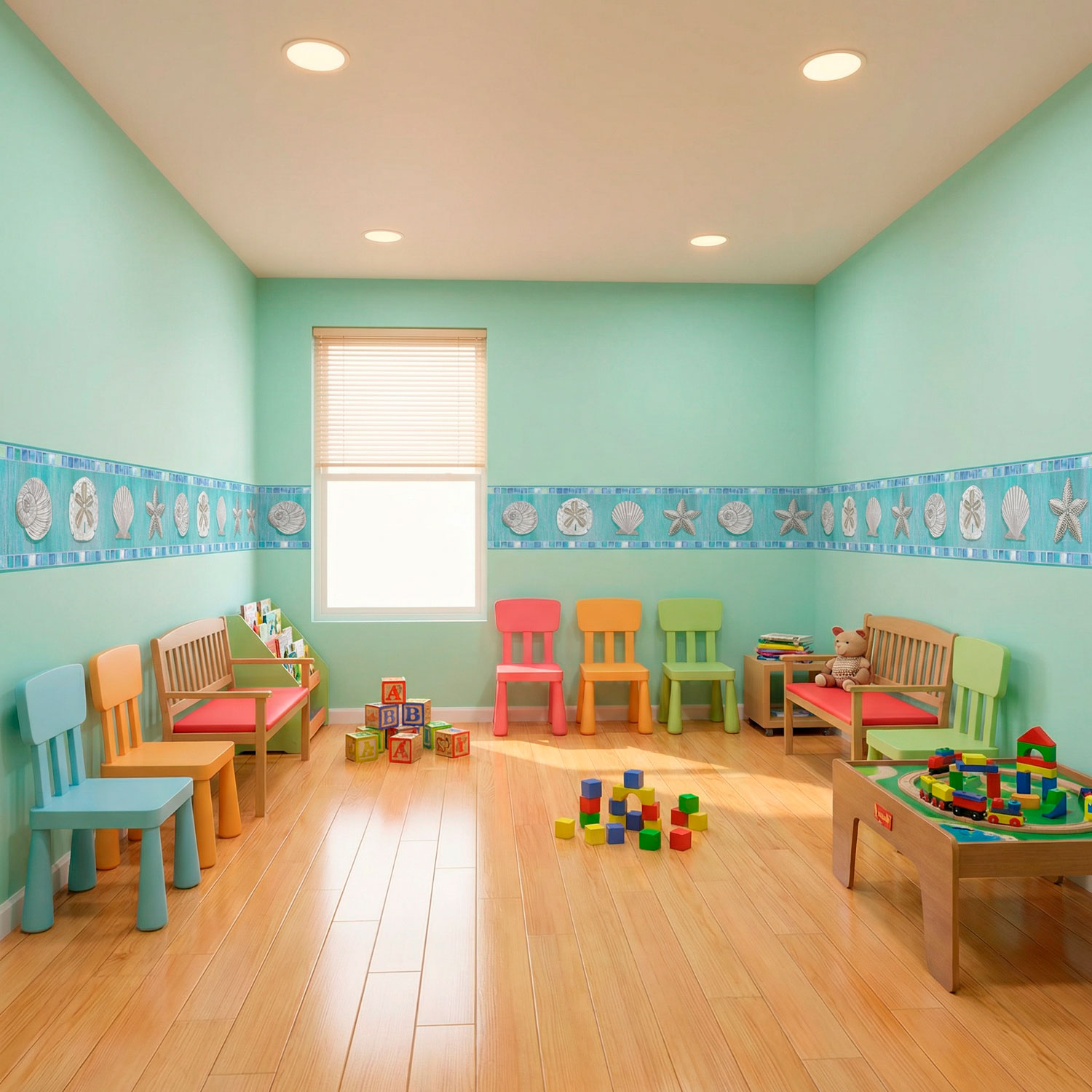 Wall Stickers: Wall border seashells