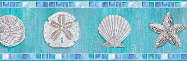 Wall Stickers: Wall border seashells